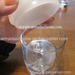 Food grade 100%Whisky silicone sphere ice ball molds