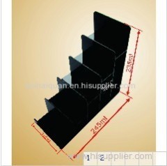 High quality five layers acrylic wallet display case handbag display stand, five layers acrylic display rack