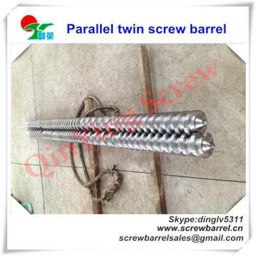 twin parallel screws and barrels