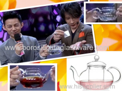 Borosilicate Mouth Blown Glass Teapot Coffee Pot