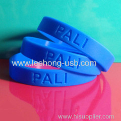 Custom debossed logo bracelet for promotion