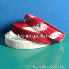 Custom debossed logo bracelet for promotion