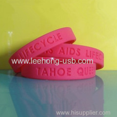 Custom debossed logo bracelet for promotion