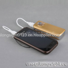 Rhombus Pattern Universal Power Bank For iPhone/Samsung/HTC-Champaign Gold