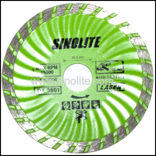 Wave turbo diamond cold pressed saw blade