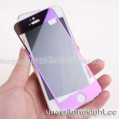 0.33 mm Explosion-proof Electroplated Mirror Half Tempered Glass Screen Protector For iPhone 5/5S