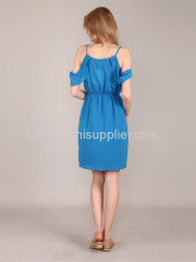 Women's fashion leisure condole sexy v-neck strapless dress