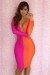 Women sexy splicing bump color dress deep v-neck night dress