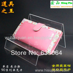 High-grade one layer acrylic display case for wallet handbag cosmetic boutique! Free shipping and hot selling