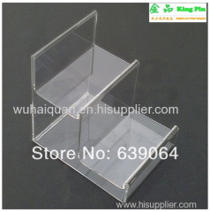 High-grade two layers acrylic display case for wallet handbag cosmetic boutique ! Crystal clear color