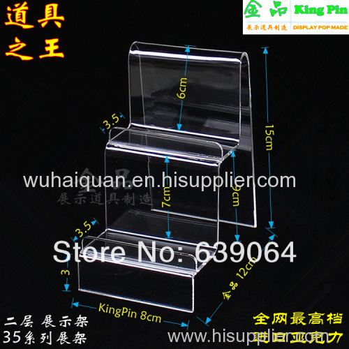 Hot selling support wholesale two layers acrylic display case for wallet cosmetic boutique! High quality and low price