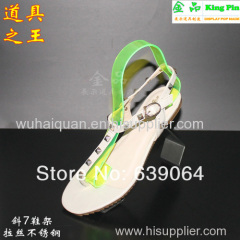 High-grade stainless steel shoes display case ! Fashion stainless steel shoes display stand creative design display exhi