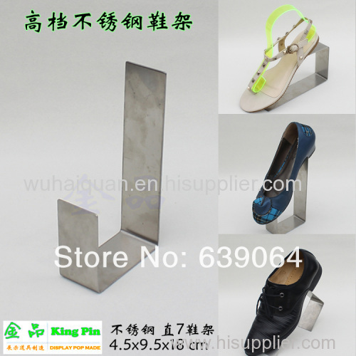 Fashion stainless steel shoes display stand metal shoes display case creative design display exhibition