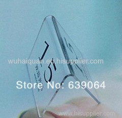 Customized! Hot selling support wholesale triangle acrylic table number board, with the words 