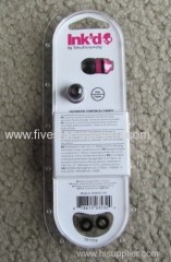 Skullcandy Ink'd 2 Earbud Headphones Pink/Black with Mic/Remote