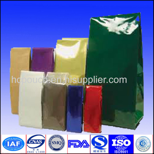 plastic aluminum foil coffee pouch