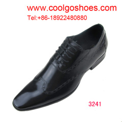 Genuine leather men dress shoes