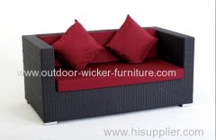All weather rattan wicker sofa set with waterproof fabric