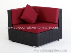 All weather rattan wicker sofa set with waterproof fabric