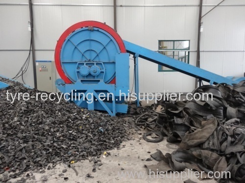 Waste tire shredder machine