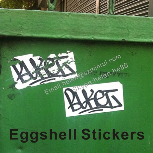 breakable eggshell sticker for arts graffiti