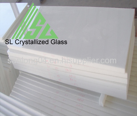 white re-crystallized glass marble tile