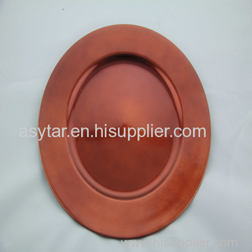 chrismas plastic plate /charge plate