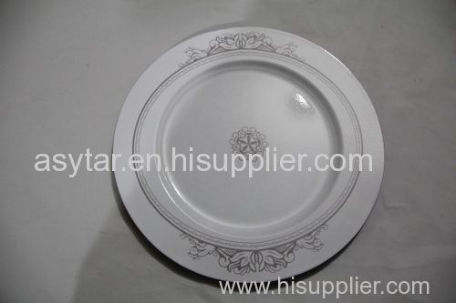 chrismas plastic plate /charge plate