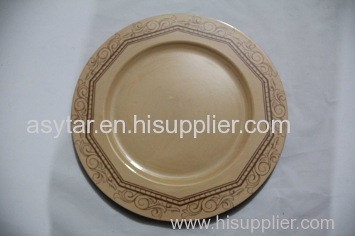 chrismas plastic plate /charge plate