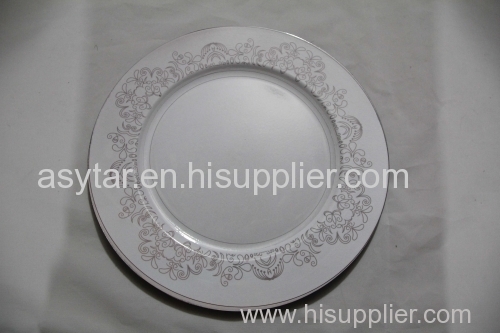 chrismas plastic plate /charge plate