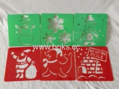 Plastic 6 snowman shape Christmas stencils