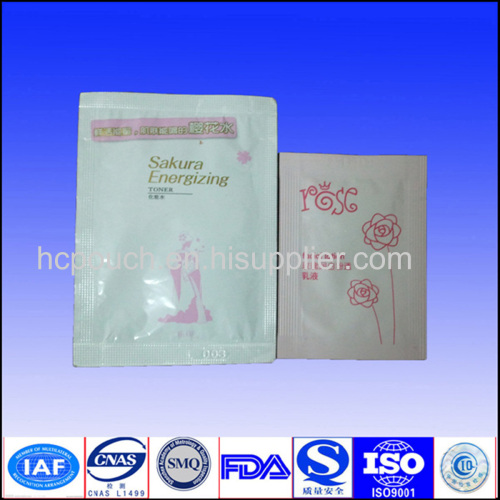 Three side sealing foil bag for facial mask