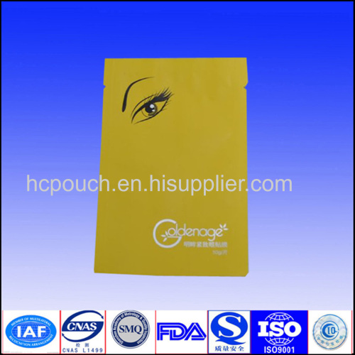 colored plastic packaging bag for eye