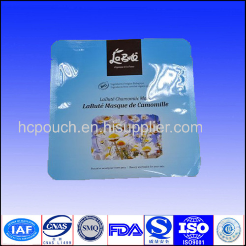 color printed aluminum foil facial mask bag