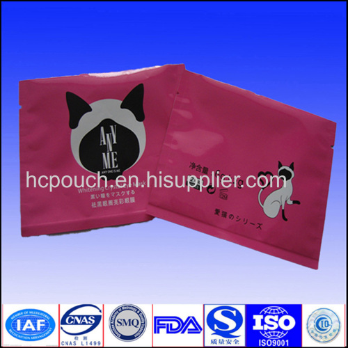 special shape plastic facial mask bags