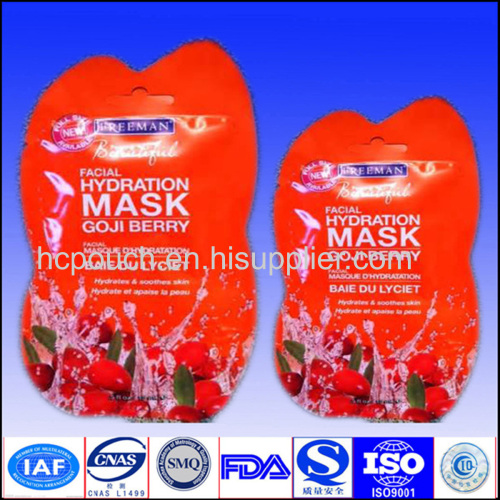 special shape plastic facial mask bags
