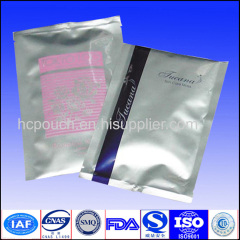 cosmetic aluminum facial mask bags with tear notch