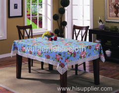 Wipe Clean PVC Tablecloth with Flannel Back