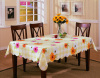 Printed Plastic Table Cloth with wave over lock edge