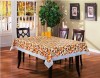 Water-proof Vinyl Table Cloth with Lace Trim Border