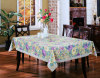 Embossed table cloth with pvc lace border