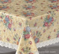 Embossed pvc table cloth for home use