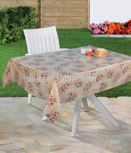 Single face printed clear pvc table cloth
