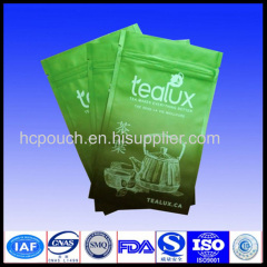 resealable plastic bags for tea packaging