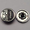 Spring Snap Button Shiny Gun Metal Color