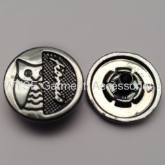 Spring Snap Button Shiny Gun Metal Color