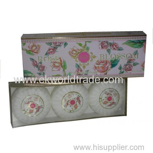 imported gift box rose blossom soap