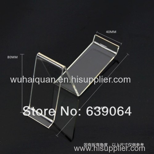 Hot selling acrylic "long A" shape shoes display stand ! Free shipping and sale! High grade imported acrylic material
