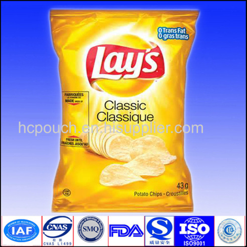 high quality stand up laminated potato chips bag