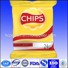 heat seal plastic chips bags with handhole